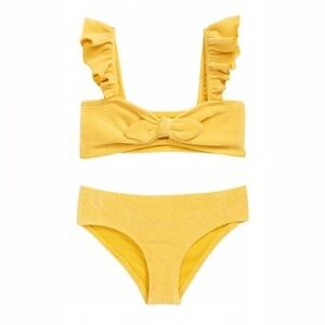 ZIMMERMANN Girl Ruffle Bikini Set Yellow Sz 12 NWT